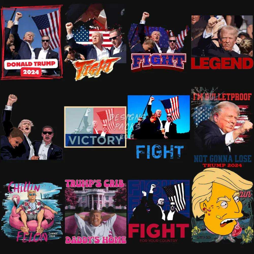 29 Trump President 2024 Donald V2 Designs Bundle Png