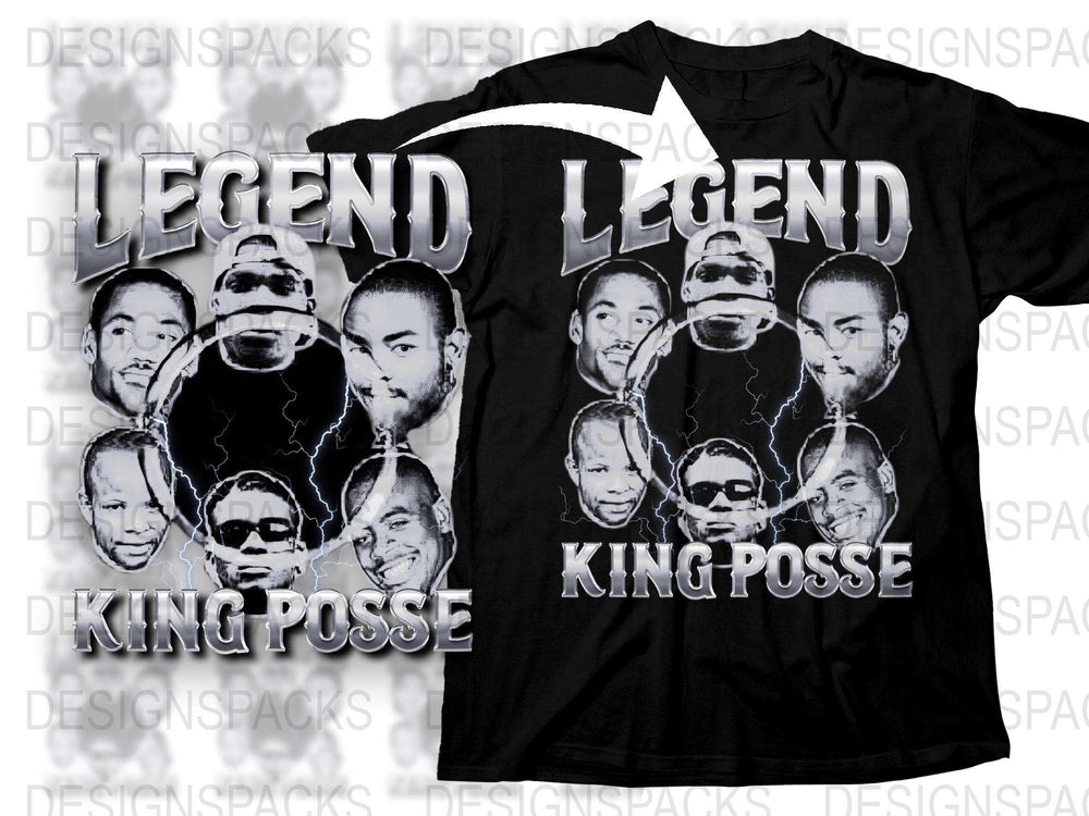Legend King Posse T-Shirt, Vintage Hip Hop Band Graphic Tee, Music Legends, Collector's Item, Men's Fashion
