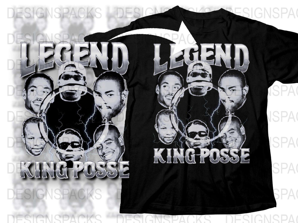 Legend King Posse T-Shirt, Vintage Hip Hop Band Graphic Tee, Music Legends, Collector's Item, Men's Fashion