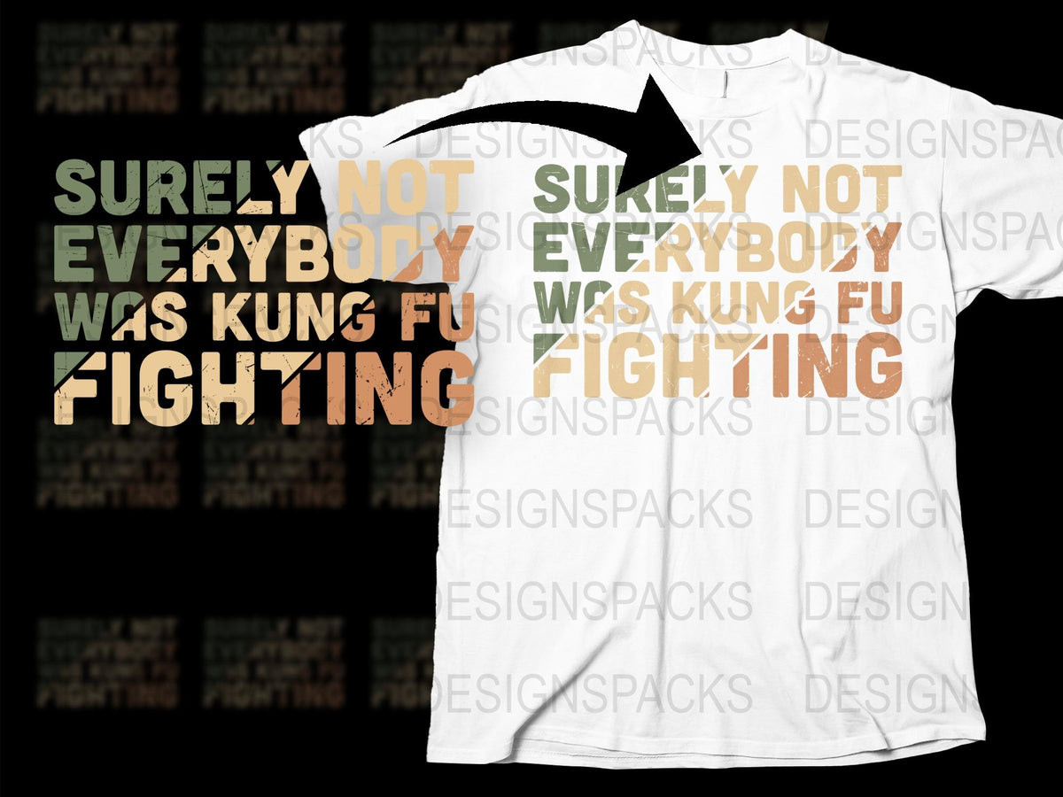 Retro Kung Fu Fighting Quote T-Shirt, Vintage Martial Arts Tee, Unisex Graphic Shirt