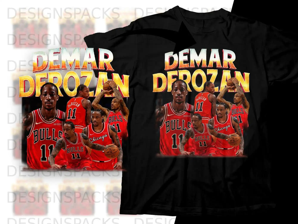Demar DeRozan Chicago Bulls basketball player graphic t-shirt.