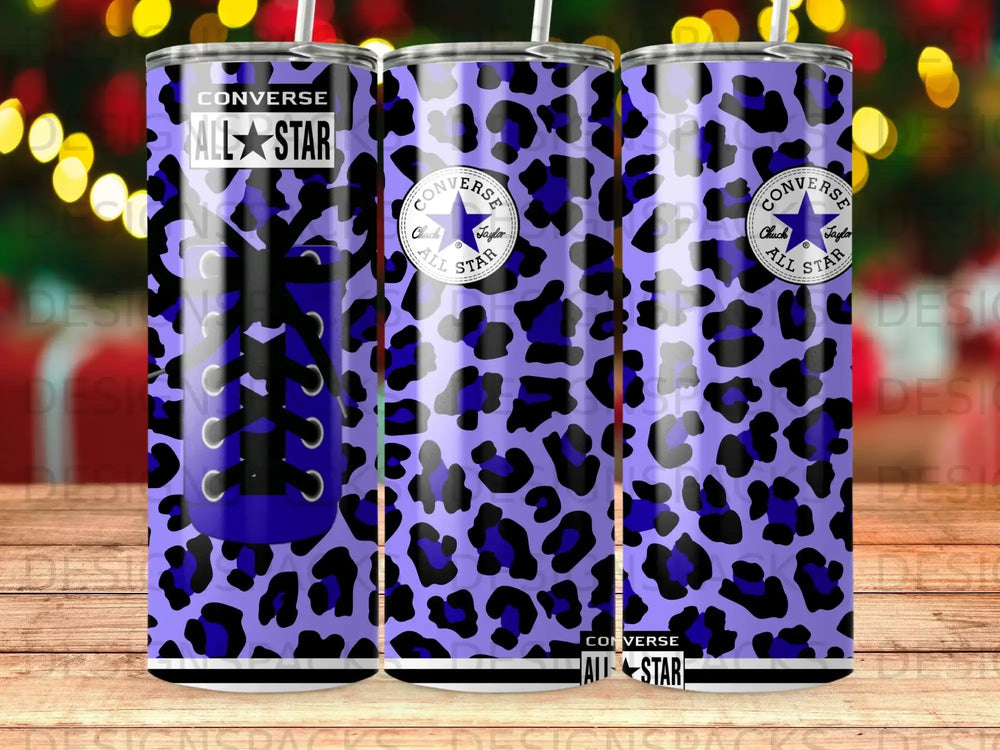 Converse All Star Leopard Shoe Purple Black Tumbler Product Type