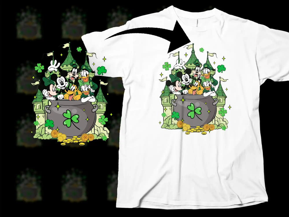 St Patrick's Mickey Friends Castle Pot Gold Coins product type