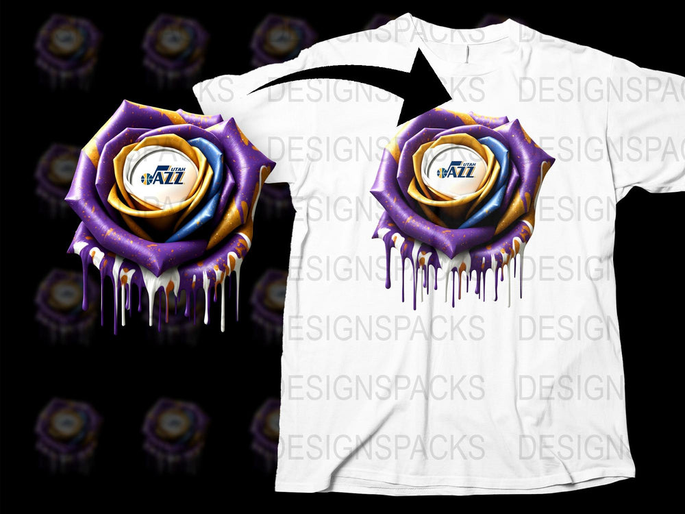 Jazz Music Themed T-Shirt, Abstract Art Design, Purple Drip, Music Lover Apparel, Unique Graphic Tee, Unisex Clothing