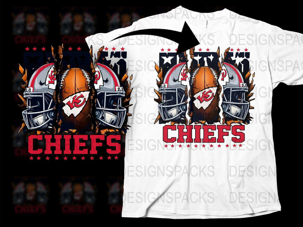 Chiefs Football Helmet Graphic T-Shirt, Sports Fan Apparel, Vintage-Look Tee, Unisex Clothing