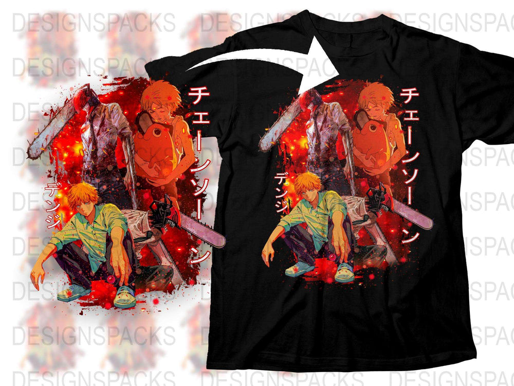 Anime Inspired T-Shirt, Vibrant Character Graphic Tee, Bold Colors, Casual Fashion, Trendy Unisex Apparel