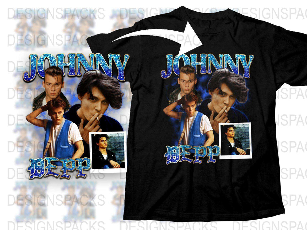Johnny Depp Graphic T-Shirt, Vintage 90s Style Tee, Movie Star Fan Merch, Unisex Clothing