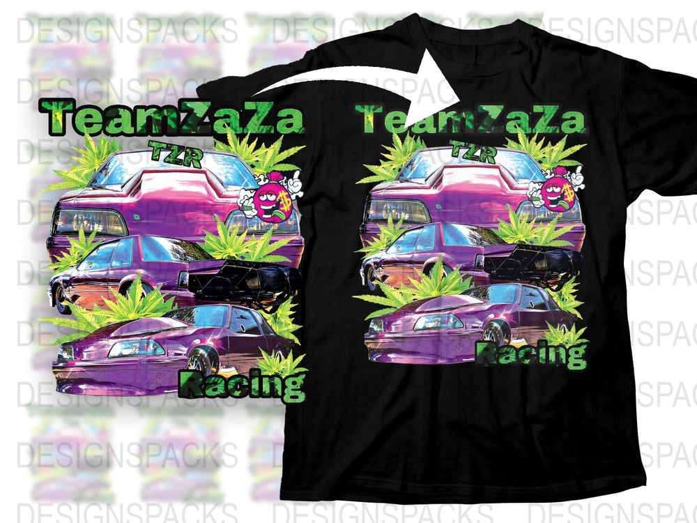 Retro Racing Car T-Shirt, Vintage Auto Graphic Tee, Colorful Streetwear Top, Urban Fashion Clothing for Men and Women