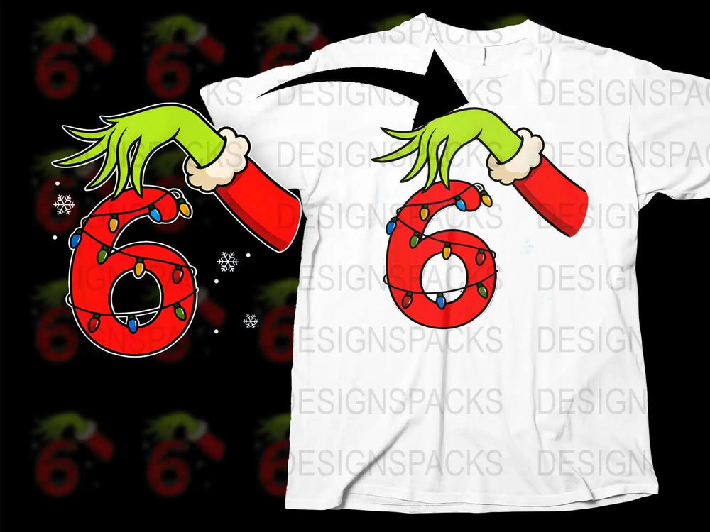 Grinch Hand Christmas T-Shirt, Funny Holiday Tee, Dr. Seuss Inspired, Kids and Adults Sizes, Festive Winter Apparel