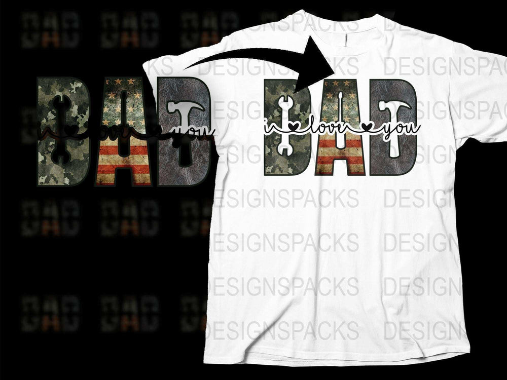 Dad Themed T-Shirt, I Love You Father's Day Gift, Best Dad Ever Tee, Men's Fashion.