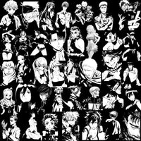 Load image into Gallery viewer, 299 Anime Characters Mix Black and White Designs Bundle DESIGNSPACKS
