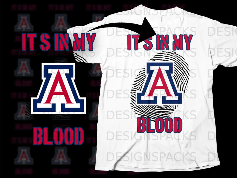 Its In My Blood Fingerprint A Logo T-shirt