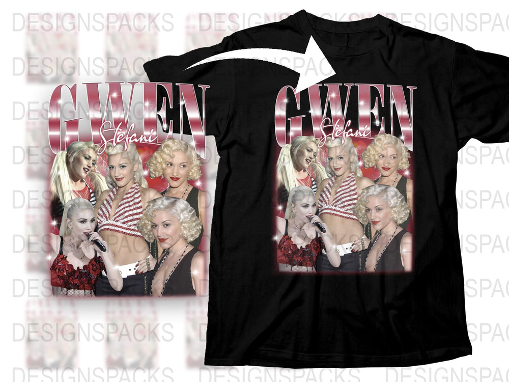 Gwen Stefani T-Shirt, Vintage Pop Star Graphic Tee, 90s Music Icon Fashion, Fan Gift Idea