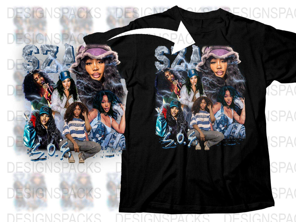 Hip Hop Fashion T-Shirt, Urban Style Streetwear, Graphic Tee with Female Artist, Trendy Music Fan Apparel