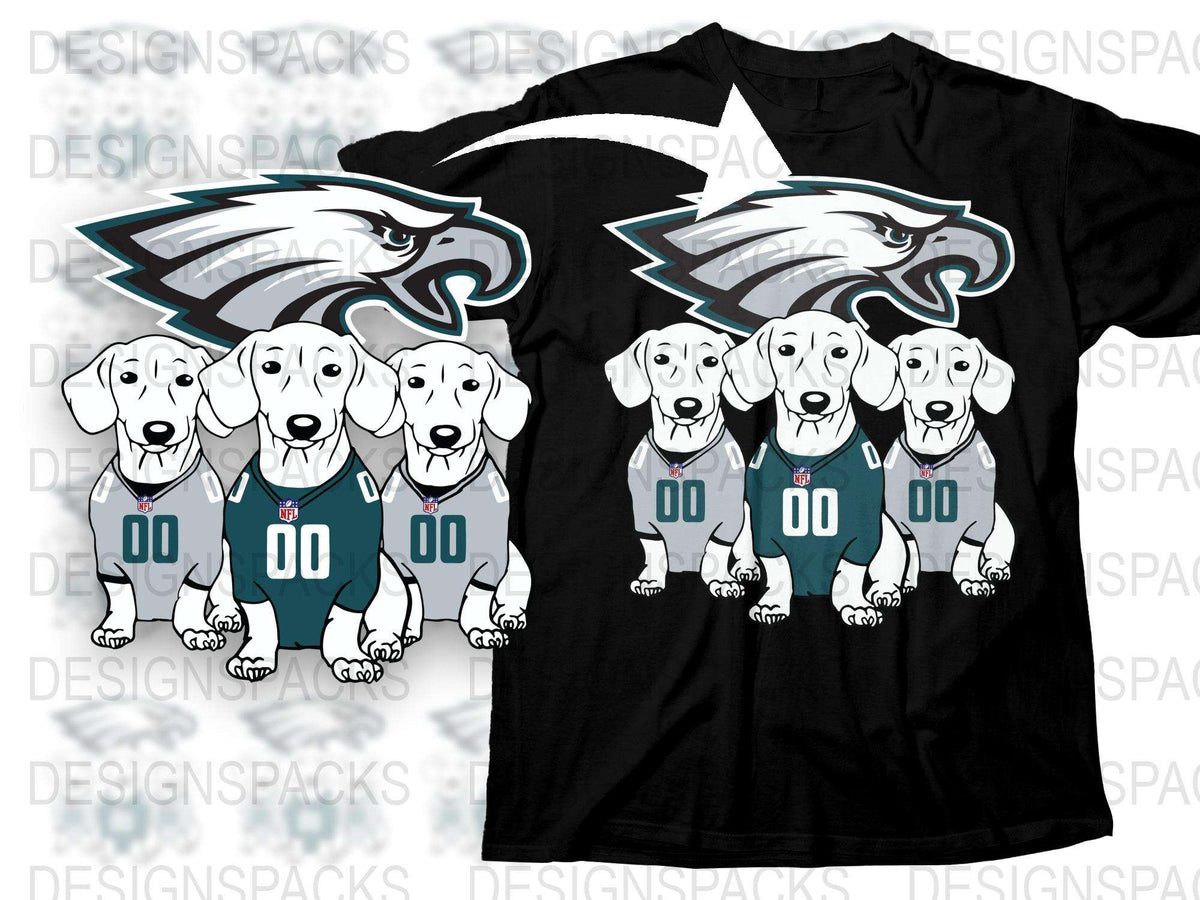 Sports Team Dog Graphic T-Shirt, Football Mascot Dogs Tee, Casual Sports Fan Apparel, Unique Animal Lover Gift