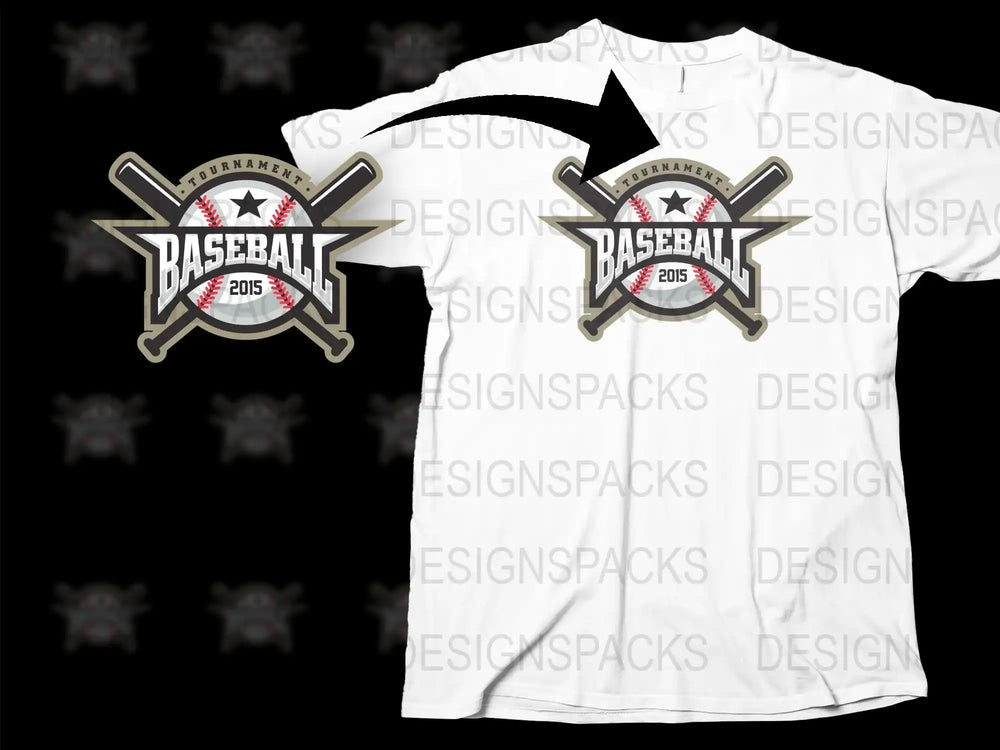 Vintage Baseball T-Shirt 2015 Tournament Graphic Tee Sports Casual Wear Unisex Cotton