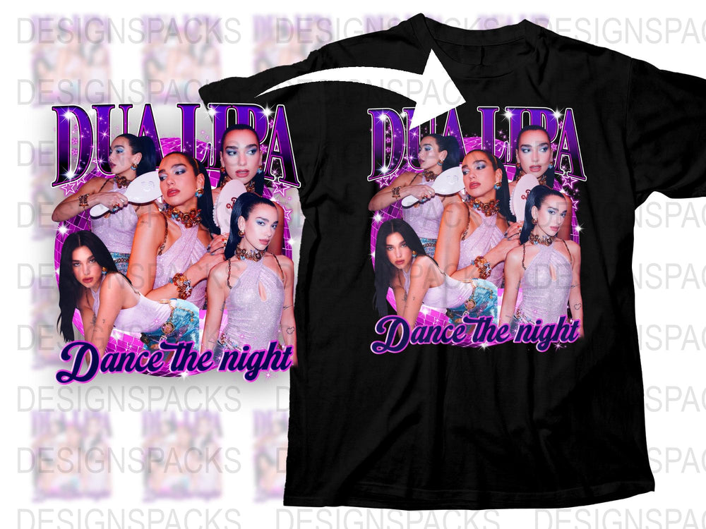 Dua Lipa Inspired T-Shirt, Dance The Night Graphic Tee, Pop Music Fan Apparel, Stylish Concert Merchandise, Unique Gift Idea