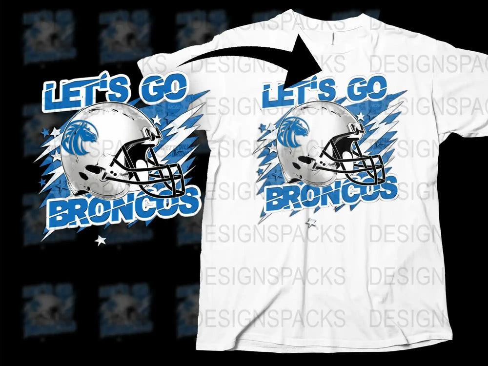 Denver Football Fan T-Shirt, Let's Go Broncos Graphic Tee, Sports Enthusiast Apparel, Casual Wear