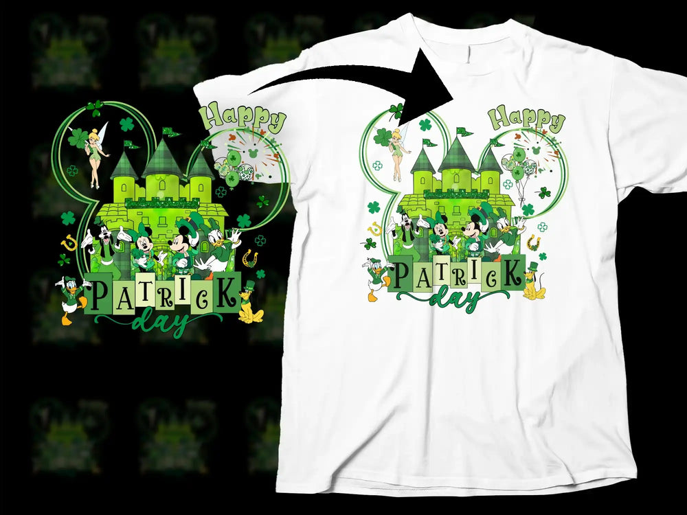 Happy Patrick Day Disney Castle Shamrocks product type