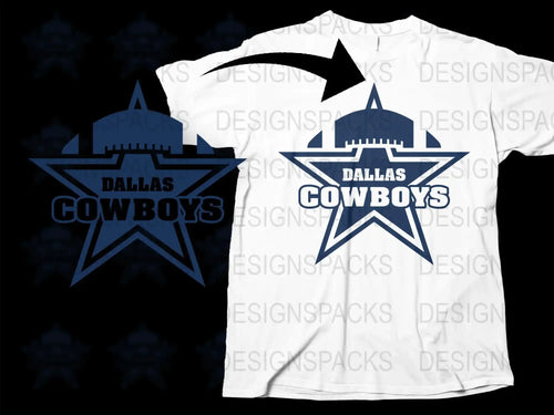 Dallas Cowboys Graphic T-Shirt, Star Logo, Sports Fan Apparel, Unisex White Tee