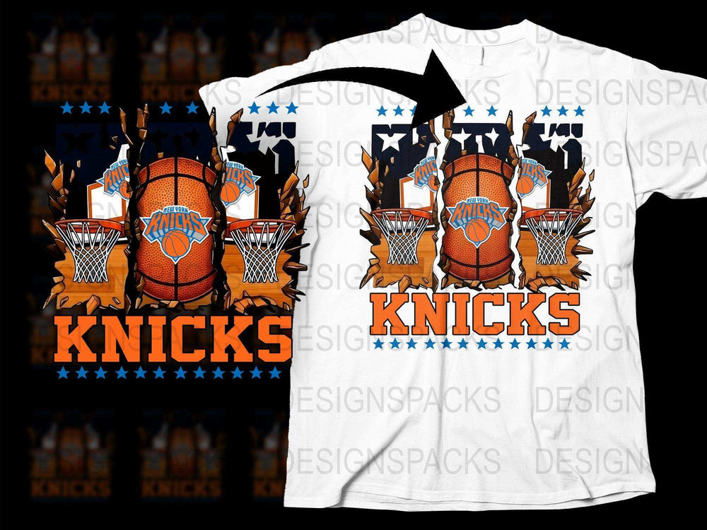 New York Knicks Basketball T-Shirt, Vintage Sports Team Graphic Tee, Unisex Adults Fashion
