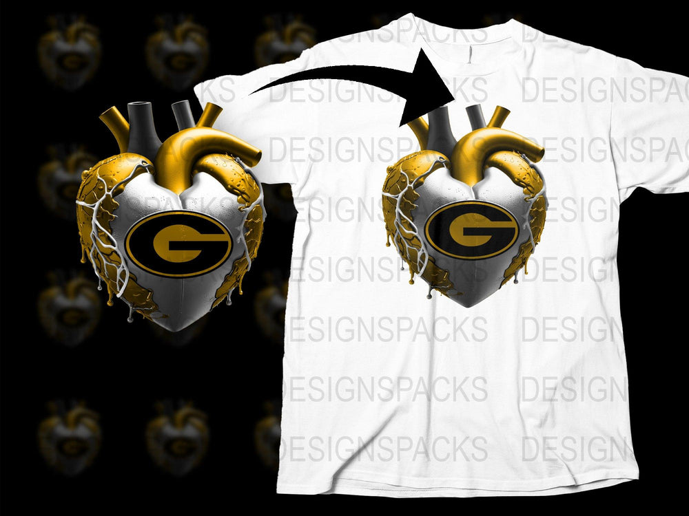 Steampunk Heart T-Shirt, Mechanical Heart Design, Gold and Silver, Unique Graphic Tee, Gift Idea for Tech Lovers