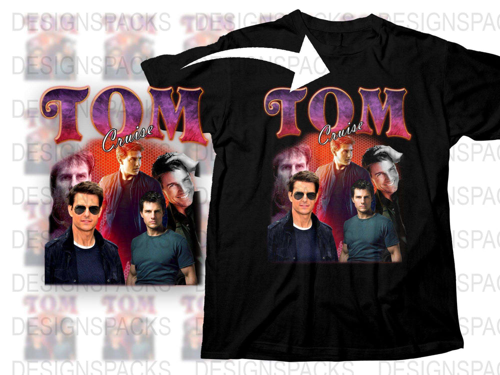 Vintage Tom Cruise Graphic T-Shirt, Classic Film Actor Print Tee, Retro Movie Star Fashion Top, Unisex Clothing