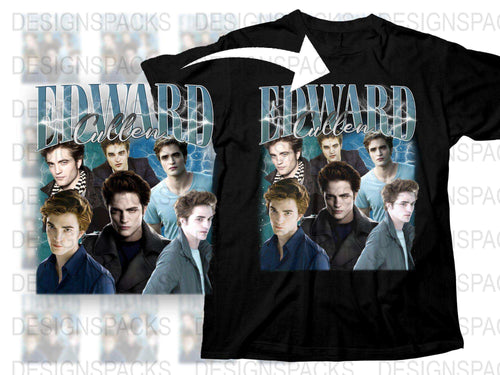 Edward Cullen Graphic T-Shirt, Twilight Saga Inspired, Movie Character Tee, Fan Gift, Vampire Fantasy Shirt, Pop Culture Apparel