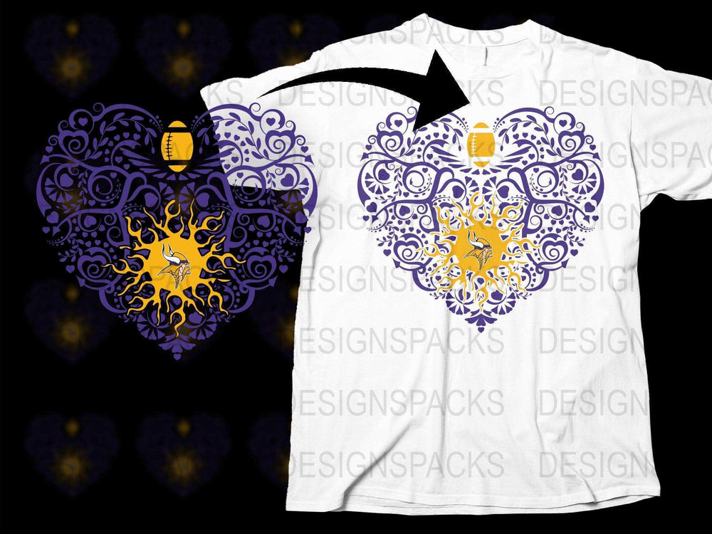 Gothic Heart T-Shirt, Purple Filigree Design, Unique Fantasy Graphic Tee, Artistic Casual Wear for All Genders