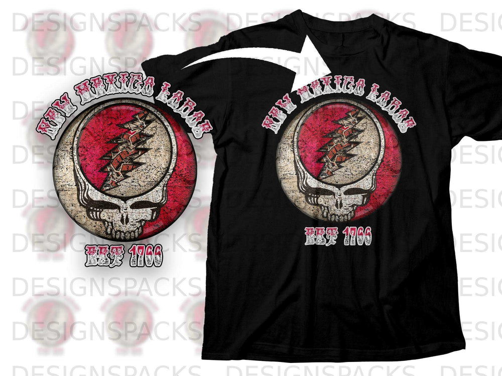 New Mexico Lords Est 1966 Skull Graphic T-Shirt