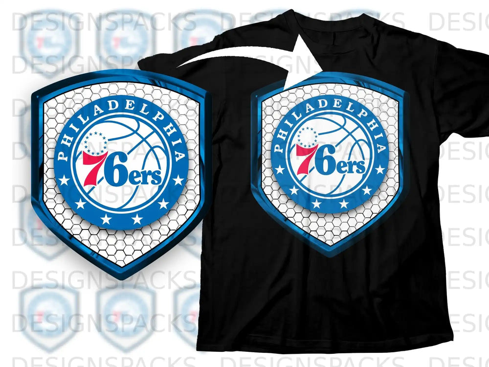 Philadelphia 76ers Basketball Team Logo T-shirt