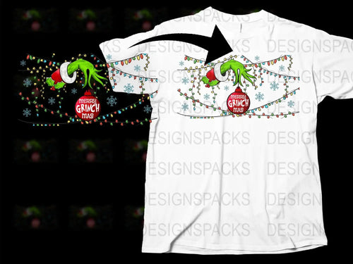 Merry Grinchmas T-Shirt, Festive Holiday Tee, Funny Christmas Grinch Design, Unisex Adult Clothing