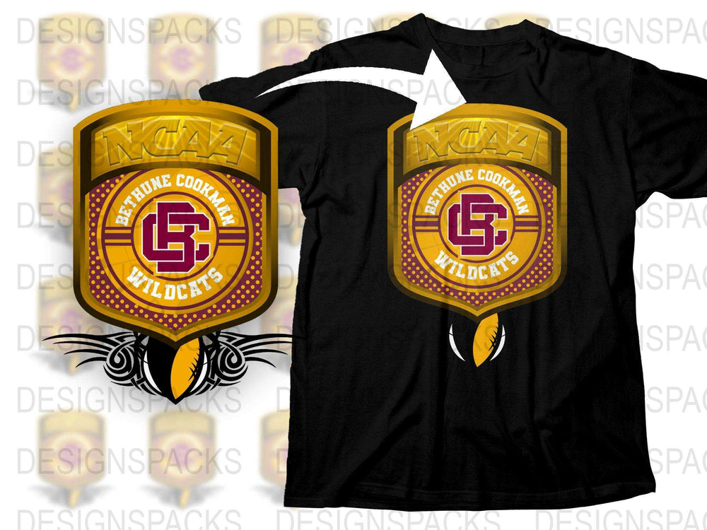 NCAA Genuine Coleman Wildcats Graphic T-Shirt, College Sports Fan Apparel, Unisex Black Tee