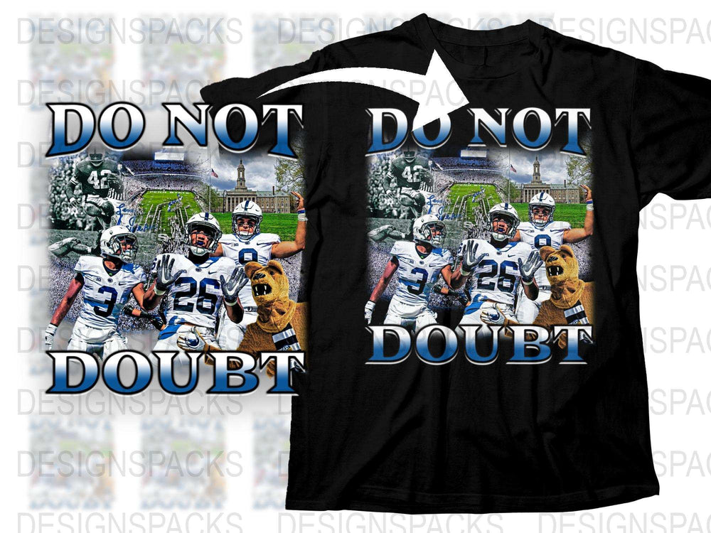 Sports Motivational T-Shirt, 'Do Not Doubt' Football Theme, Inspirational Quote, Athletic Apparel, Men's Graphic Tee, Unique Sports Gift