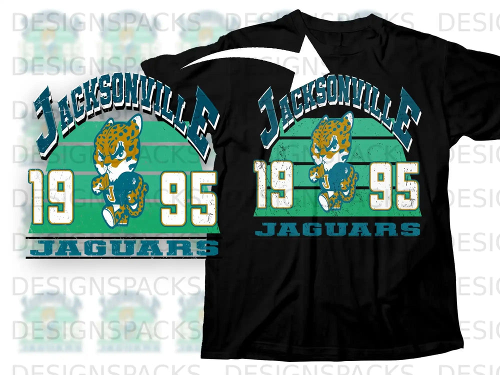 Jacksonville Jaguars 1995 Vintage Print Shirt