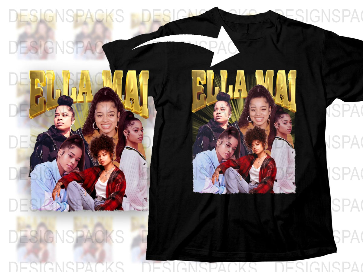 Vintage Ella Mai T-Shirt, 90s Inspired Graphic Tee, Urban Hip Hop Streetwear, Unisex Fashion Top