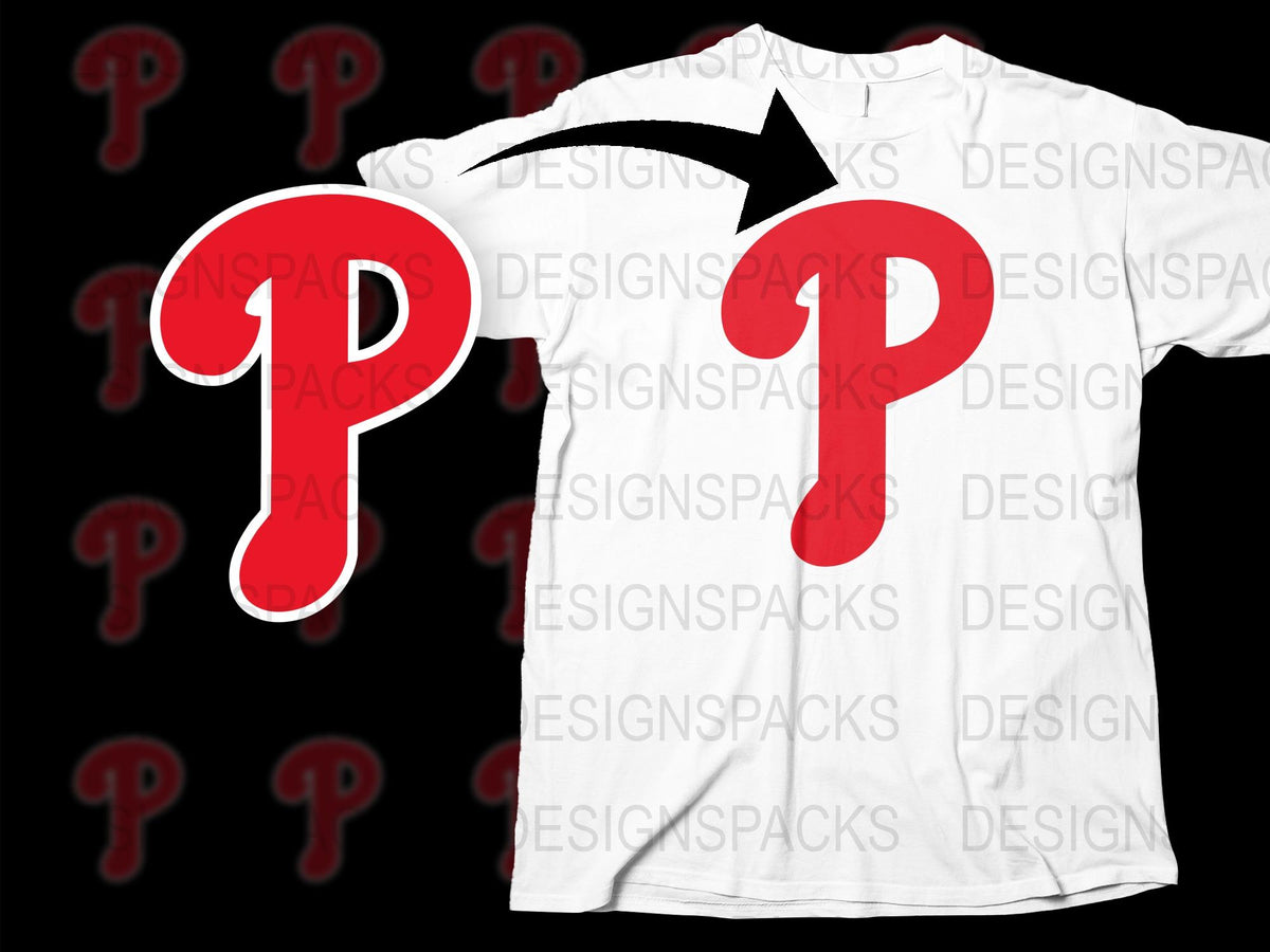 Philadelphia Sports Fan T-Shirt, White Tee with Red Letter P, Unisex Clothing