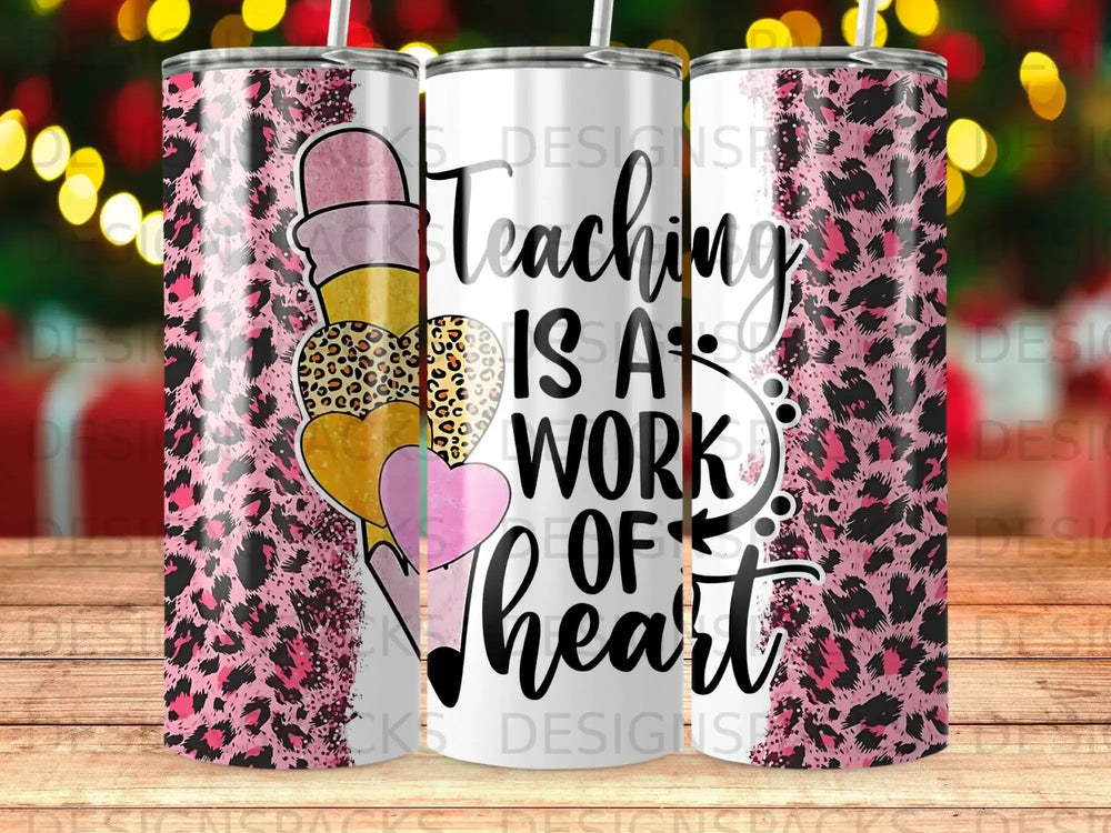 Teaching Is A Work Of Heart Leopard Print product type