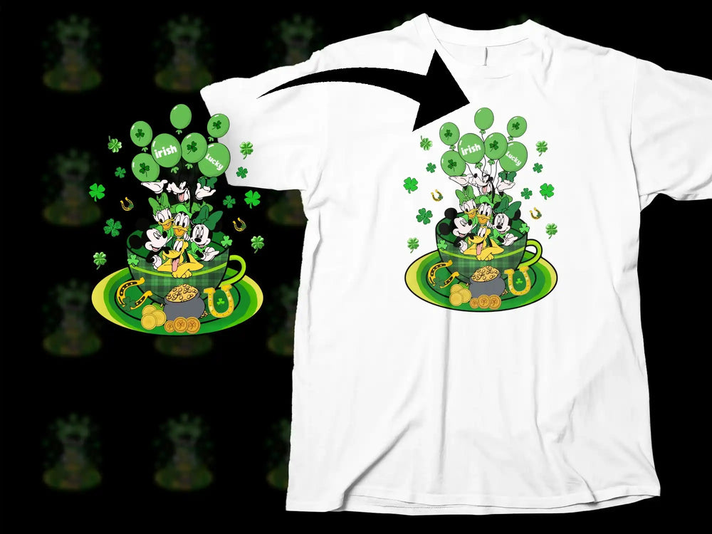 Mickey Donald Daisy Goofy Pluto Irish Lucky Pot Gold product type