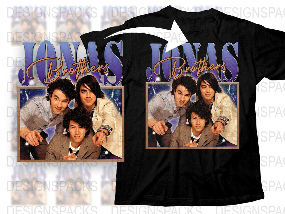 Jonas Brothers Vintage T-Shirt, 2000s Boy Band Graphic Tee, Pop Music Fan Merch, Retro Style Concert Shirt