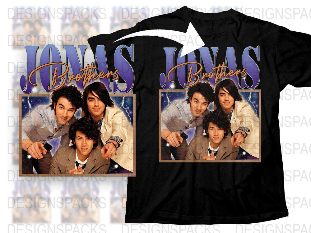 Jonas Brothers Vintage T-Shirt, 2000s Boy Band Graphic Tee, Pop Music Fan Merch, Retro Style Concert Shirt