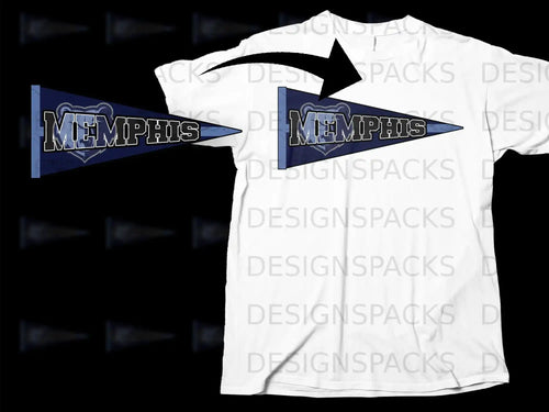 Memphis Sports Team Pennant Graphic T-shirt