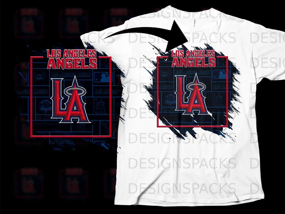 Los Angeles Angels LA Logo Graphic Design T-Shirt