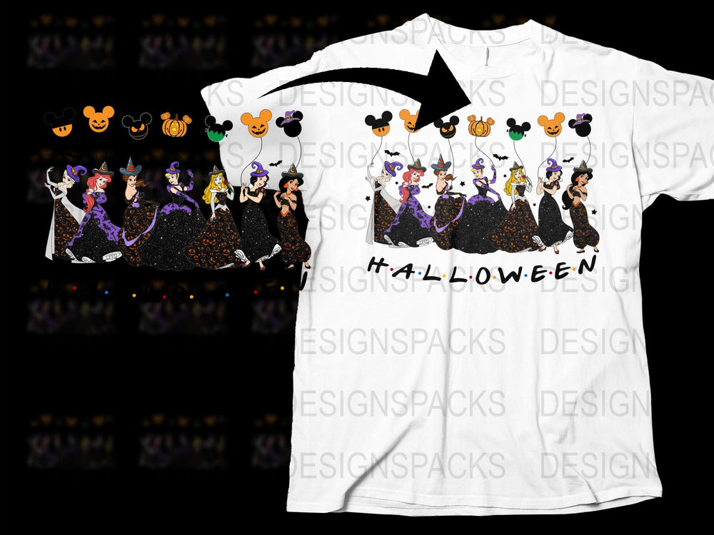 Halloween Witch T-Shirt, Cute Witches Graphic Tee, Spooky Holiday Apparel, Fun October Clothing for All Ages