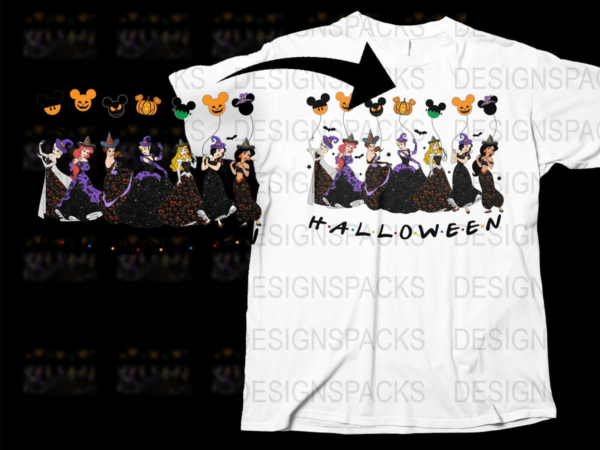 Halloween Witch T-Shirt, Cute Witches Graphic Tee, Spooky Holiday Apparel, Fun October Clothing for All Ages