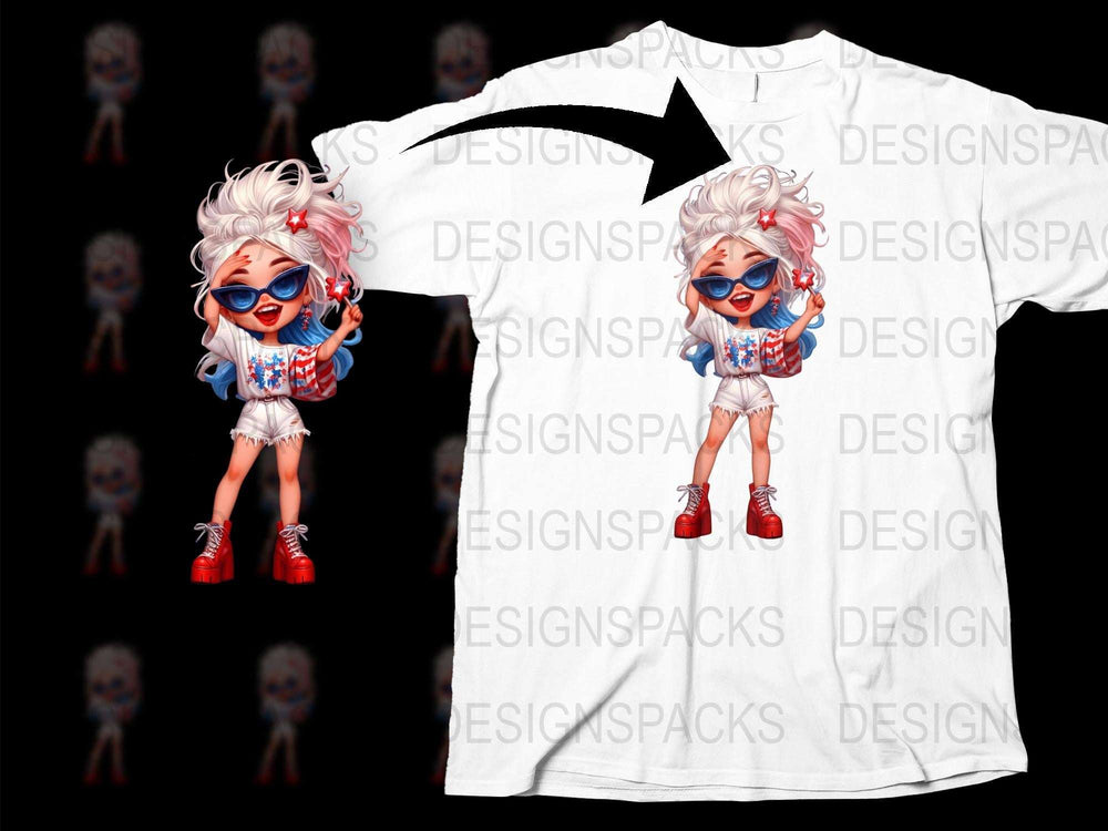 Patriotic Fashion T-Shirt, American Flag Design, Red White and Blue, Stylish Summer Top, Unique Graphic Tee, Casual Wear for All