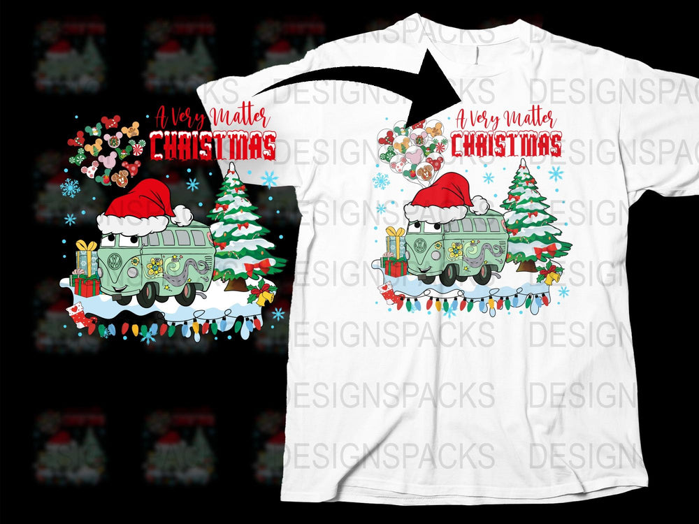 Vintage Christmas Van T-Shirt, Festive Holiday Tee, Xmas Tree Graphic, Unisex Winter Apparel
