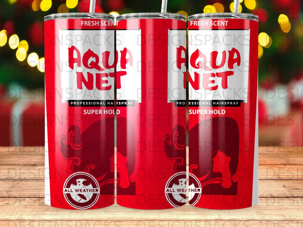Two Aqua Net Super Hold professional hairspray cans with "All Weather" text.