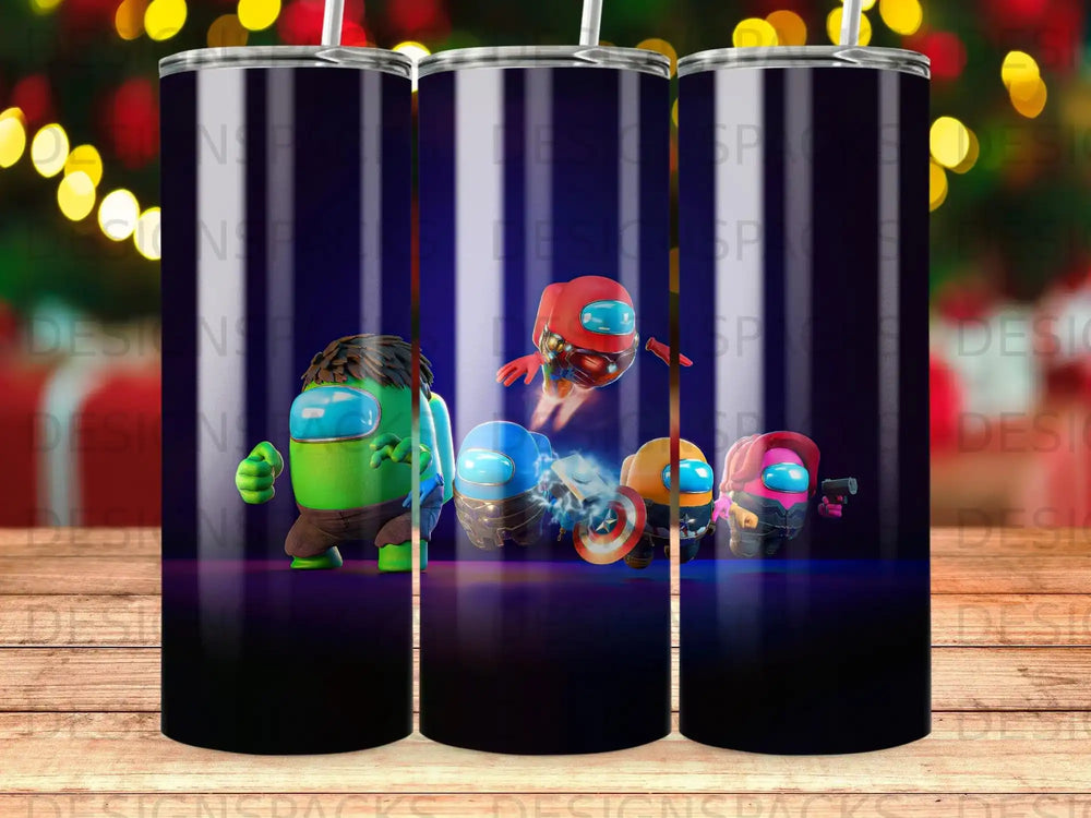 Among Us Superhero Characters Tumbler product type