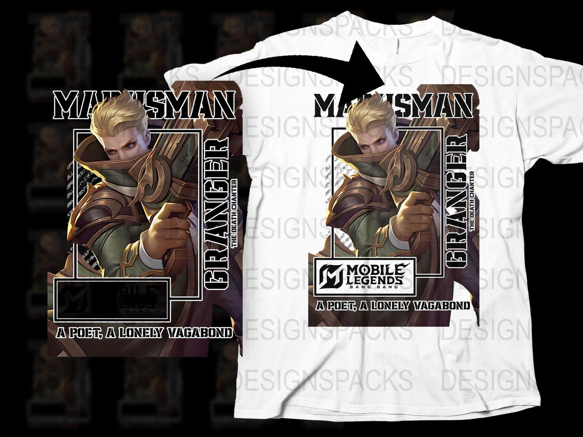 Mobile Legends Granger T-Shirt, Marksman Poet Graphic Tee, Gamer Apparel, Fantasy Character Shirt